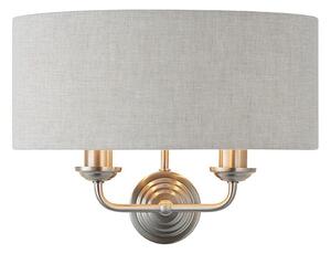 Endon 94403 - Applique HIGHCLERE 2xE14/40W/230V grigio/cromo opaco