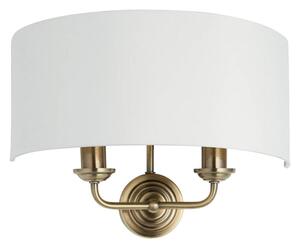 Endon 98937 - Applique HIGHCLERE 2xE14/40W/230V bianco/ottone