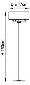 Endon 94378 - Lampada con piedistallo HIGHCLERE 1xE14/40W/230V grigio/cromo lucido