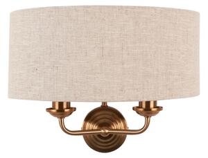 Endon 110726 - Applique HIGHCLERE 2xE14/40W/230V beige/ottone
