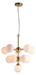 Endon 76500 - Lampadario a sospensione con filo OSCAR 11xG9/18W/230V ottone