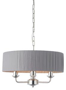 Endon 94394 - Lampadario a sospensione con catena HIGHCLERE 3xE14/40W/230V grigio scuro/cromo lucido