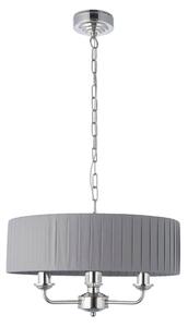 Endon 94394 - Lampadario a sospensione con catena HIGHCLERE 3xE14/40W/230V grigio scuro/cromo lucido