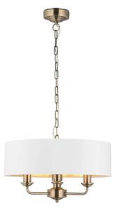Endon 98934 - Lampadario a sospensione con catena HIGHCLERE 3xE14/40W/230V bianco/ottone