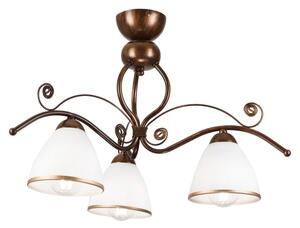 Lampadario a plafone RETRO 3xE27/60W/230V patina di bronzo