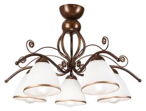 Lampadario a plafone RETRO 5xE27/60W/230V patina di bronzo