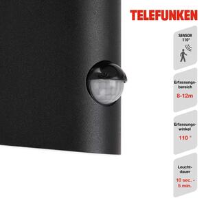 Telefunken 312505TF-LED Applique da esterno con sensore LED/10W/230V IP44