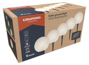 Grundig - SET 5x LED RGBW Lampada solare LED/3,2V IP44