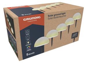 Grundig - SET 5x LED RGBW Lampada solare LED/3,2V IP44