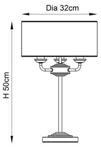 Endon 94369 - Lampada da tavolo HIGHCLERE 3xE14/18W/230V beige/cromo opaco