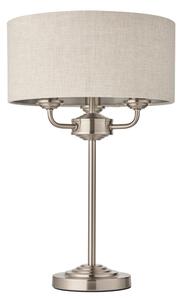 Endon 94369 - Lampada da tavolo HIGHCLERE 3xE14/18W/230V beige/cromo opaco