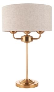 Endon 110721 - Lampada da tavolo HIGHCLERE 3xE14/18W/230V beige/ottone