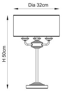 Endon 110721 - Lampada da tavolo HIGHCLERE 3xE14/18W/230V beige/ottone