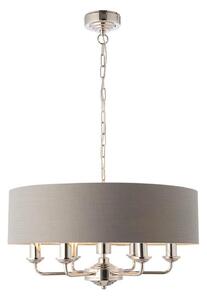 Endon 94373 - Lampadario a sospensione con catena HIGHCLERE 6xE14/40W/230V grigio/cromo lucido