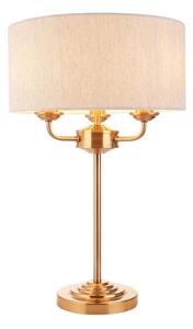 Endon 110721 - Lampada da tavolo HIGHCLERE 3xE14/18W/230V beige/ottone