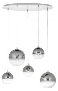 Redo 01-2079 - Lampadario a sospensione con filo BOWL 5xE27/42W/230V fumé