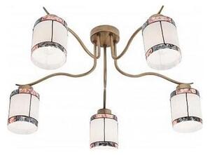 Redo 02-888 - Lampadario a plafone DEKOR 5xE27/42W/230V diametro 52,3 cm bronzo