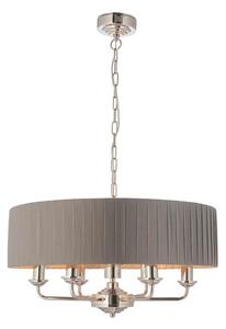 Endon 94397 - Lampadario a sospensione con catena HIGHCLERE 6xE14/40W/230V grigio/cromo lucido