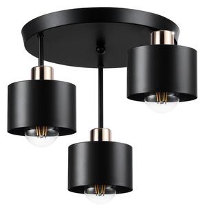 Lampadario a sospensione con supporto rigido 3xE27/35W/230V diametro 30 cm nero/oro