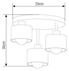 Lampadario a sospensione con supporto rigido 3xE27/35W/230V diametro 30 cm bianco/oro