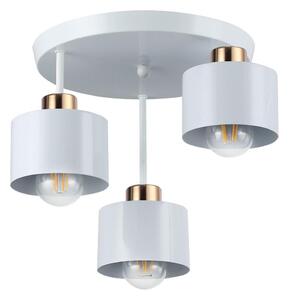 Lampadario a sospensione con supporto rigido 3xE27/35W/230V diametro 30 cm bianco/oro