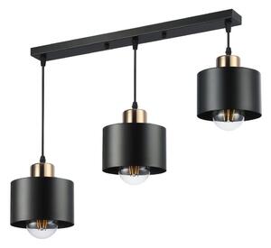 Lampadario a sospensione con filo 3xE27/35W/230V nero/oro