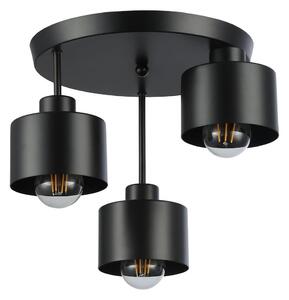 Lampadario a sospensione con supporto rigido 3xE27/35W/230V diametro 30 cm nero