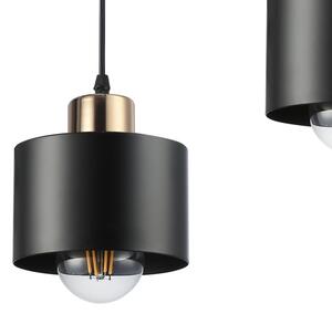 Lampadario a sospensione con filo 3xE27/35W/230V nero/oro