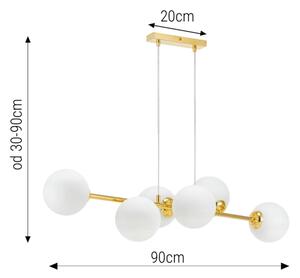 Lampadario a sospensione con filo 6xE27/35W/230V oro