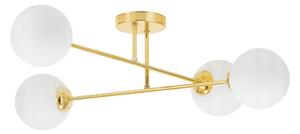 Lampadario a sospensione con supporto rigido 4xE27/35W/230V diametro 70 cm oro