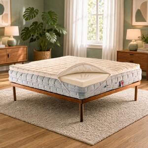 Topper Memory Foam – Correttore Anallergico, 5 cm, Sfoderabile Lavabile 80x190 Singolo standard