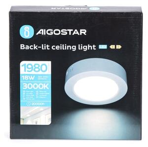 Aigostar - LED Plafoniera LED/18W/230V diametro 22,6 cm 3000K bianco