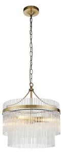 Endon 99167 - Lampadario a sospensione con catena MARIETTA 3xE14/7W/230V ottone/limpido