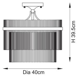 Endon 112575 - Lampadario a plafone MARIETTA 3xE14/7W/230V ottone/limpido