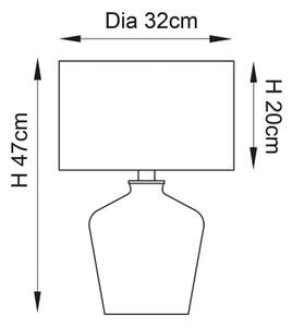 Endon 61198 - Lampada da tavolo WALDORF 1xE27/10W/230V cromo lucido/bianco