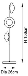 Endon 92039 - Lampada con piedistallo RUFFLE 3xG9/3W/230V nero/oro