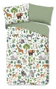 Set copripiumino e federa da bambini verde in cotone per culla 100x135 cm Samba – Good Morning
