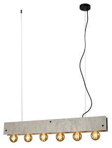 ONLI - Lampadario a sospensione con filo ARGO 6xE27/22W/230V grigio