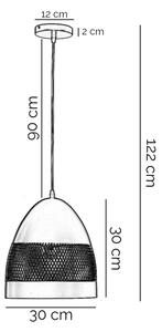 ONLI - Lampadario a sospensione con filo POLLY 1xE27/22W/230V nero
