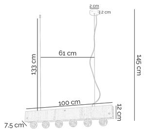 ONLI - Lampadario a sospensione con filo ARGO 6xE27/22W/230V beige