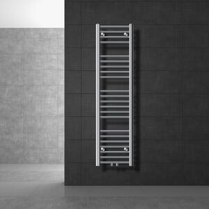 LuxeBath radiatore per bagno Sahara, 300x1400 mm, cromo, diritto con attacco centrale, senza elemento riscaldante