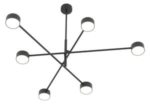 Lampadario a sospensione con supporto rigido NATSU 6xGX53/12W/230V nero