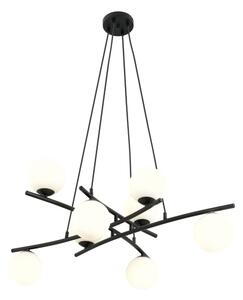 Lampadario a sospensione con filo ESSA 8xE14/10W/230V nero/bianco