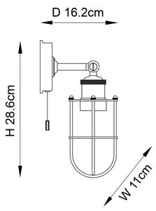 Endon 99952 - Applique da bagno CREW 1xE27/6W/230V IP44 ottone