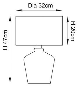 Endon 61149 - Lampada da tavolo WALDORF 1xE27/10W/230V rame/nero