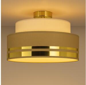 Plafoniera TAMI 1xE27/60W/230V beige/marrone/oro