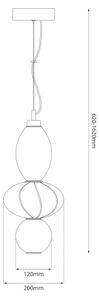 Lampadario LED a sospensione con filo ASCOLI LED/18W/230V diametro 20 cm beige