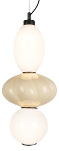 Lampadario LED a sospensione con filo ASCOLI LED/18W/230V diametro 20 cm beige