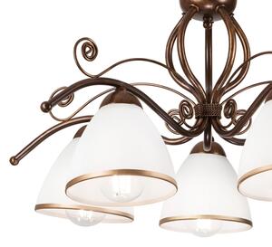 Brilagi - Lampadario a plafone LED ANTICO 5xE27/60W/230V patina di bronzo