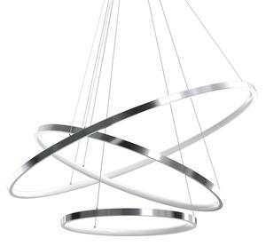 Lampadario LED a sospensione con filo HOOP LED/93W/230V diametro 80 cm 4000K cromo lucido